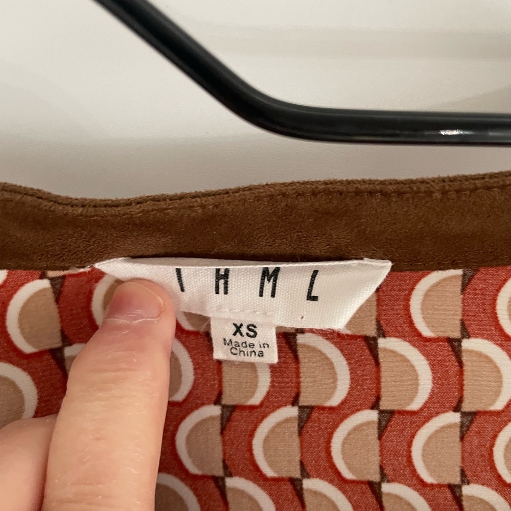 Thml Red And Black Patterned Blouse - image 2